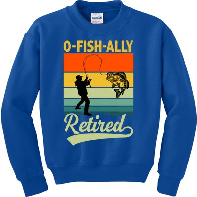 Ofunny Giftfishfunny Giftally Retired Funny Fishing Retirement Vintage Cool Gift Kids Sweatshirt