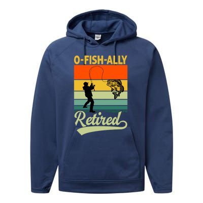 Ofunny Giftfishfunny Giftally Retired Funny Fishing Retirement Vintage Cool Gift Performance Fleece Hoodie