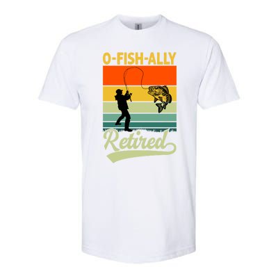 Ofunny Giftfishfunny Giftally Retired Funny Fishing Retirement Vintage Cool Gift Softstyle CVC T-Shirt