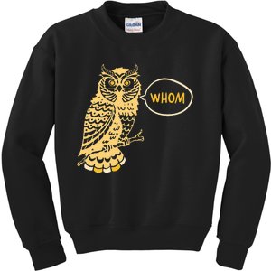 Owl Grammar Gift For A English Teacher Kids Sweatshirt