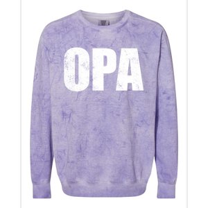 Opa Ger Grandfather FatherS Day Gift Grandpa Opa Gift Colorblast Crewneck Sweatshirt