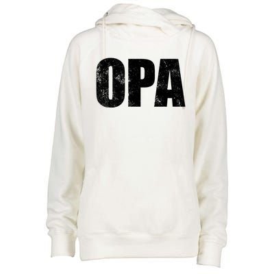 Opa Ger Grandfather FatherS Day Gift Grandpa Opa Gift Womens Funnel Neck Pullover Hood