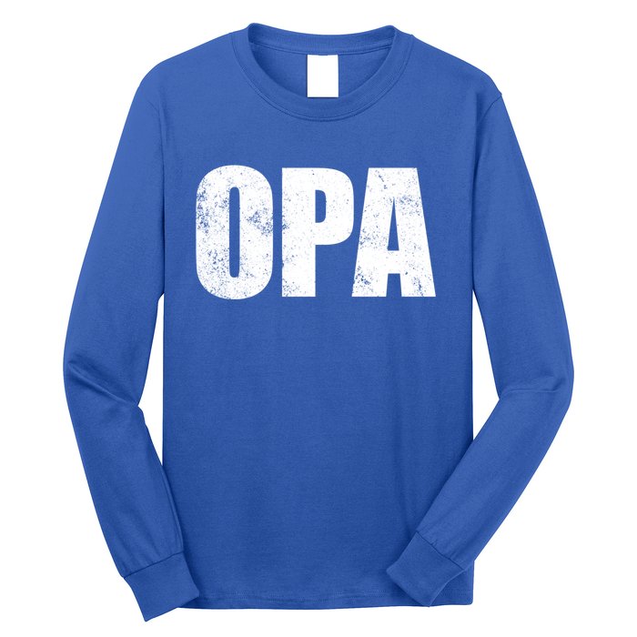 Opa Ger Grandfather FatherS Day Gift Grandpa Opa Gift Long Sleeve Shirt