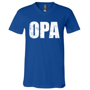 Opa Ger Grandfather FatherS Day Gift Grandpa Opa Gift V-Neck T-Shirt