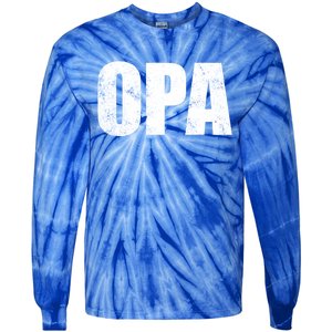 Opa Ger Grandfather FatherS Day Gift Grandpa Opa Gift Tie-Dye Long Sleeve Shirt