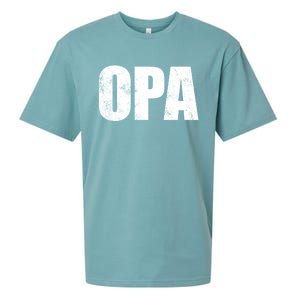 Opa Ger Grandfather FatherS Day Gift Grandpa Opa Gift Sueded Cloud Jersey T-Shirt