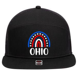 Ohio Great Gift I Love Ohio Usa Meaningful Gift 7 Panel Mesh Trucker Snapback Hat