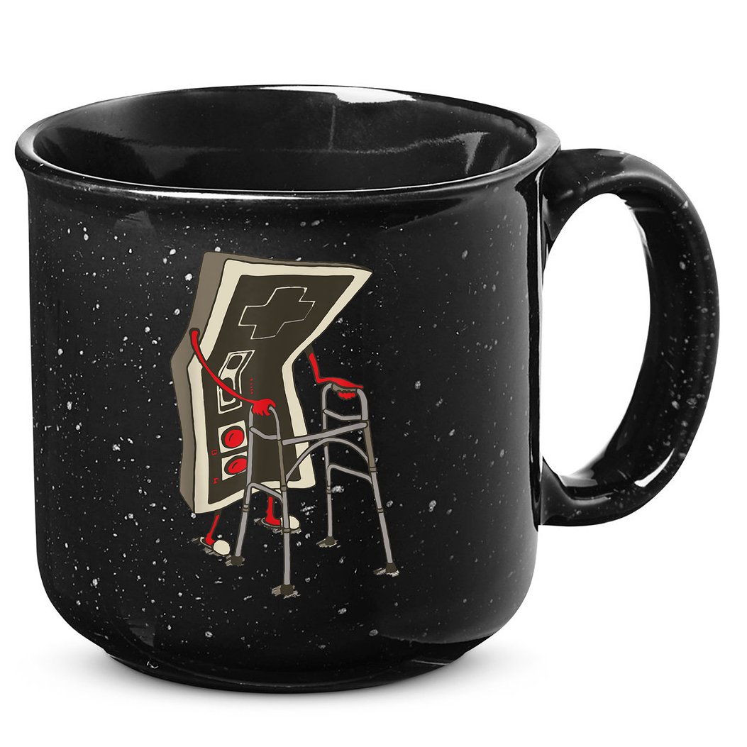 Old Gamer Gift Retro Video Game Old Gamer Gift 15oz Campfire Ceramic Mug