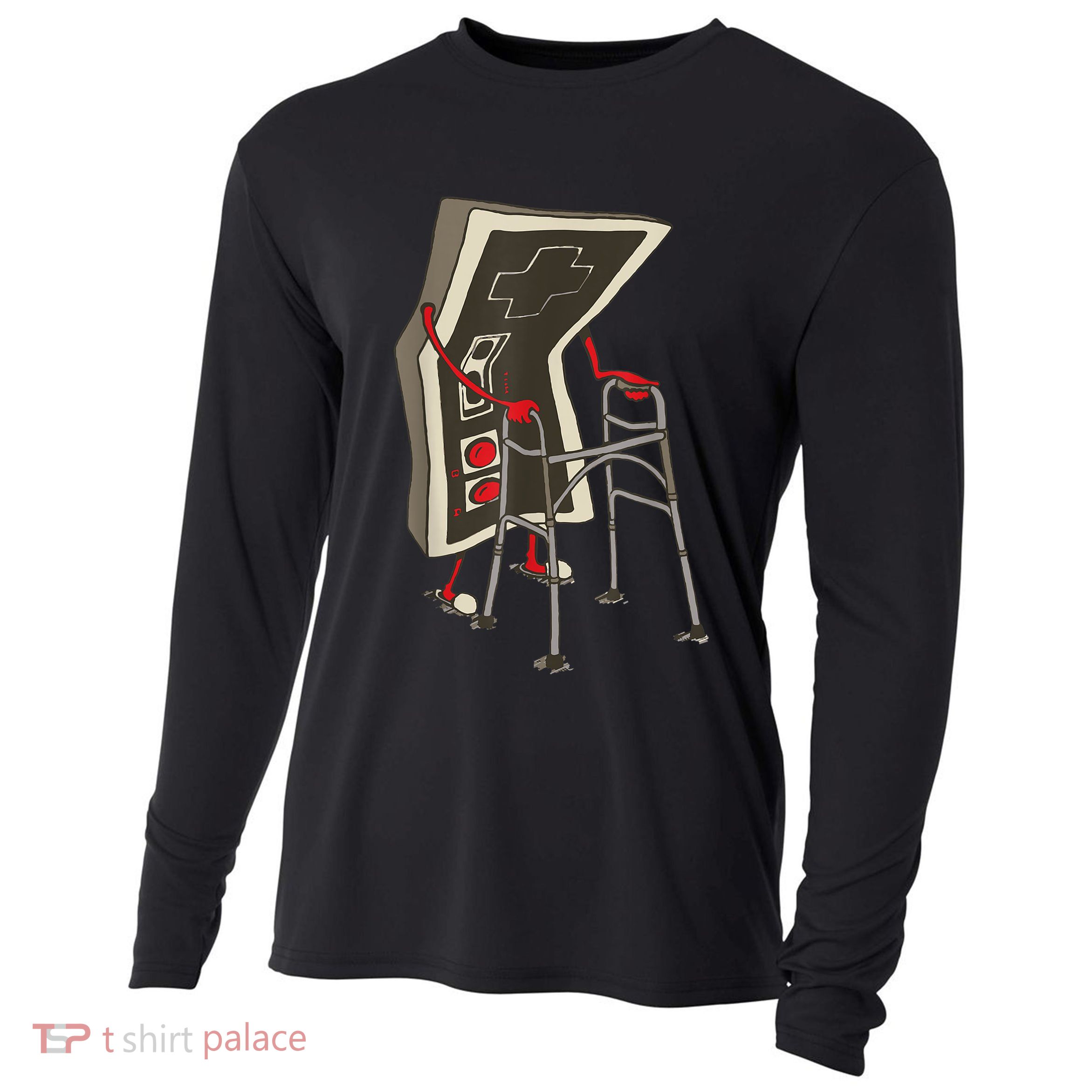 Old Gamer Gift Retro Video Game Old Gamer Gift Cooling Performance Long Sleeve Crew