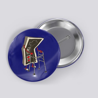 Old Gamer Gift Retro Video Game Old Gamer Gift Button