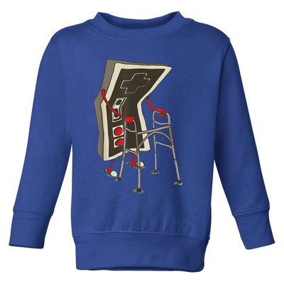 Old Gamer Gift Retro Video Game Old Gamer Gift Toddler Sweatshirt