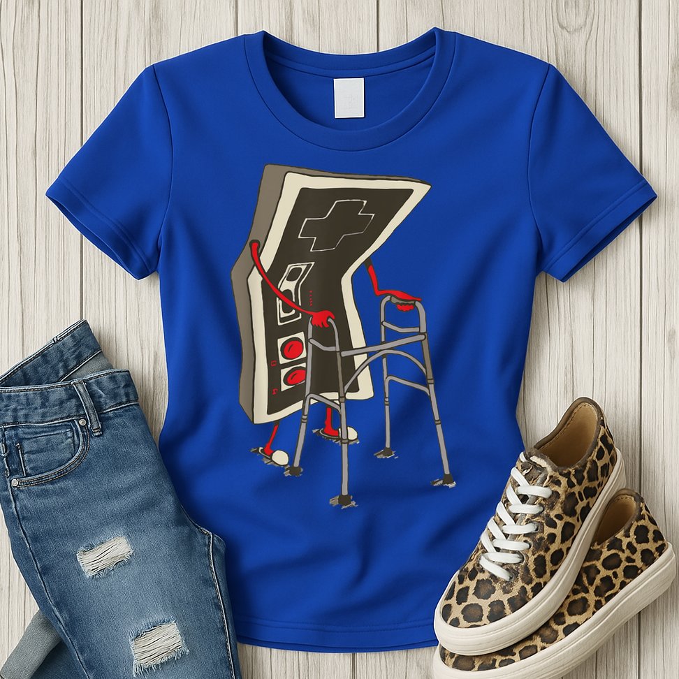 Old Gamer Gift Retro Video Game Old Gamer Gift Womens T-Shirt
