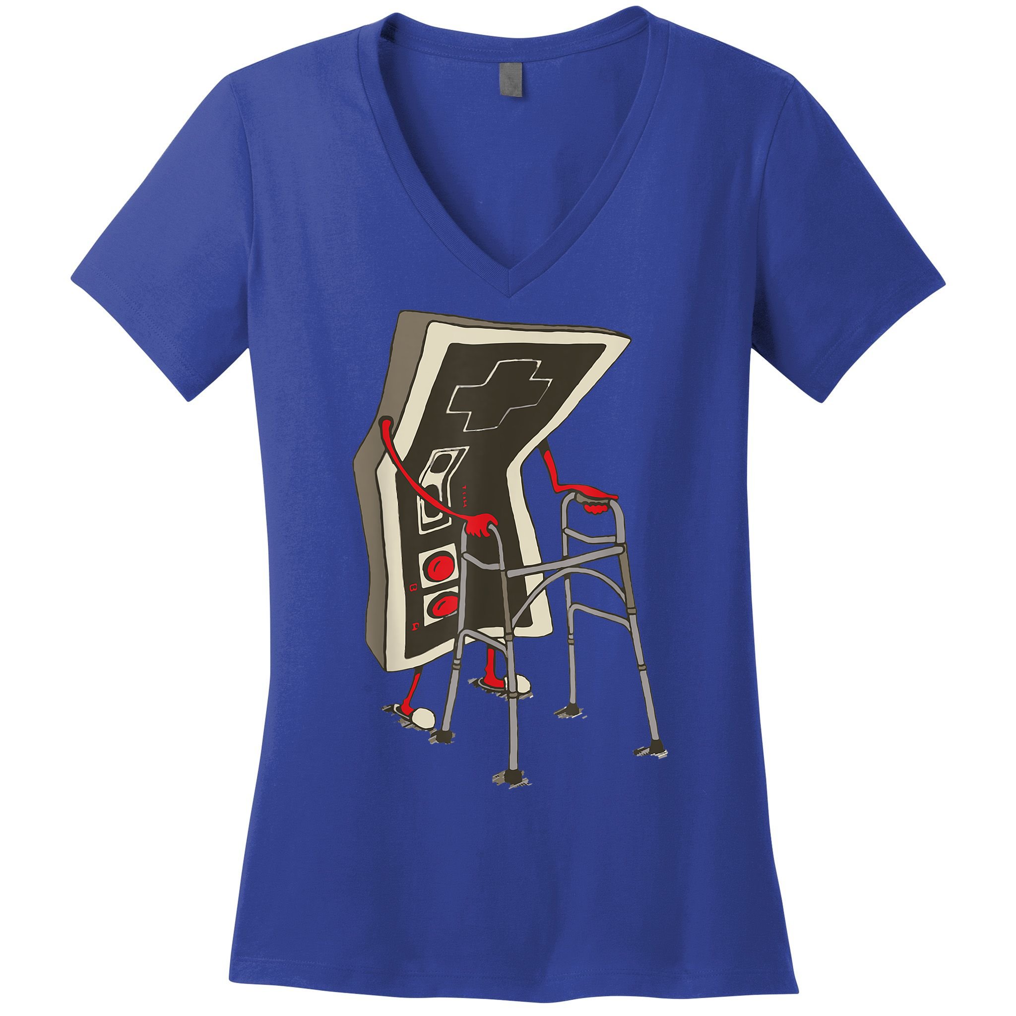 Old Gamer Gift Retro Video Game Old Gamer Gift Women's V-Neck T-Shirt