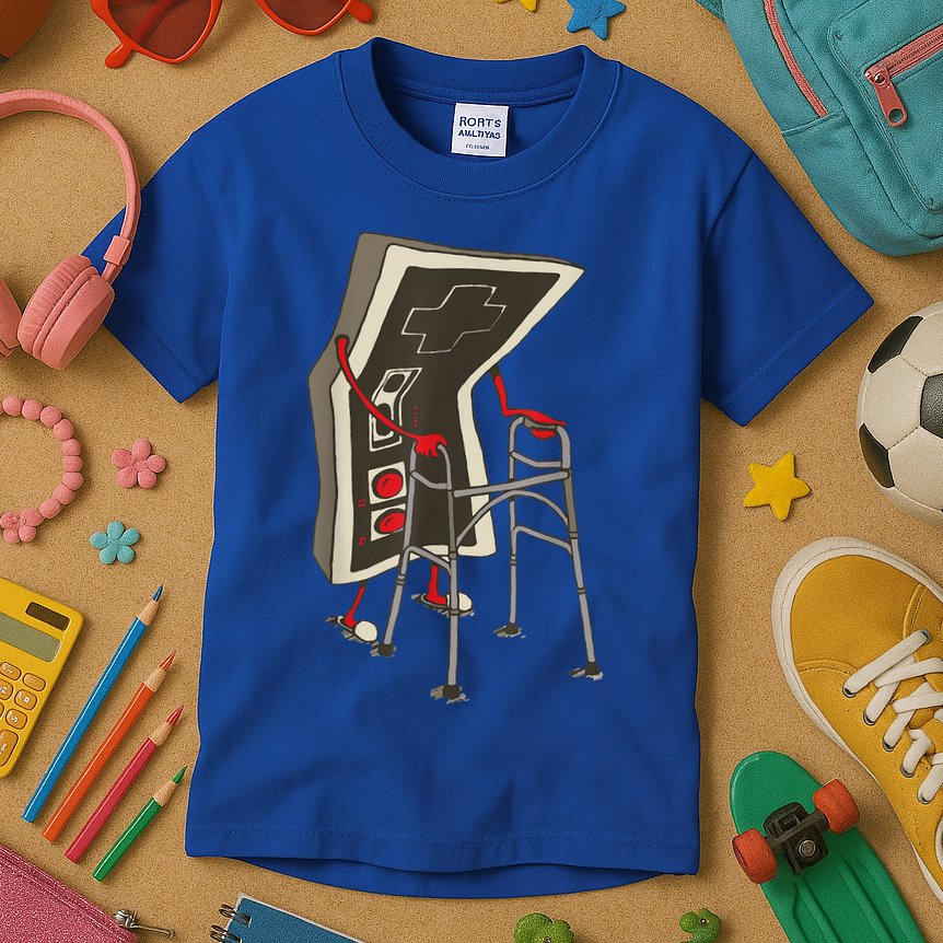 Old Gamer Gift Retro Video Game Old Gamer Gift Kids T-Shirt