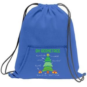 Oh Geometree Geometry Math Science Teacher Christmas Cute Gift Sweatshirt Cinch Pack Bag