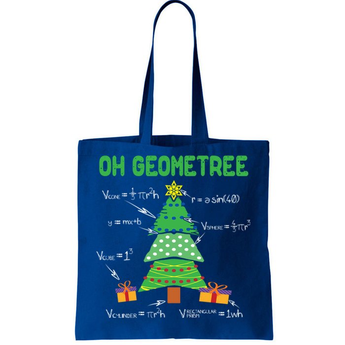 Oh Geometree Geometry Math Science Teacher Christmas Cute Gift Tote Bag