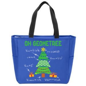 Oh Geometree Geometry Math Science Teacher Christmas Cute Gift Zip Tote Bag