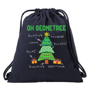 Oh Geometree Geometry Math Science Teacher Christmas Cute Gift Drawstring Bag