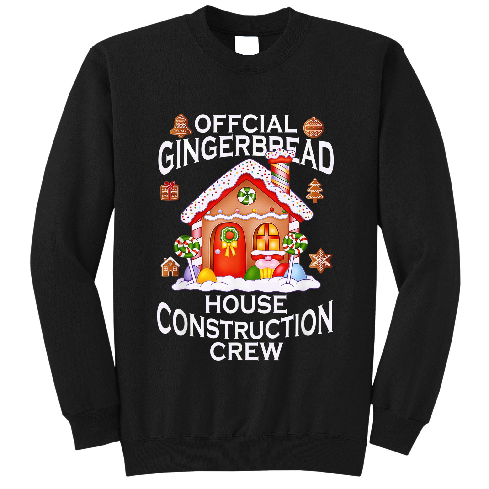 Official Gingerbread House Construction Crew Decorating Tall Sweatshirt