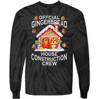 Official Gingerbread House Construction Crew Decorating Tie-Dye Long Sleeve Shirt