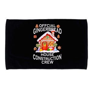 Official Gingerbread House Construction Crew Decorating Microfiber Hand Towel