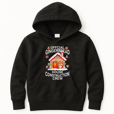 Official Gingerbread House Construction Crew Decorating Kids Hoodie