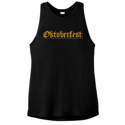 Oktoberfest German Holiday Festive Ladies PosiCharge Tri-Blend Wicking Tank