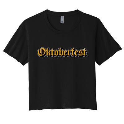 Oktoberfest German Holiday Festive Women's Crop Top Tee