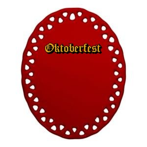 Oktoberfest German Holiday Festive Ceramic Oval Ornament