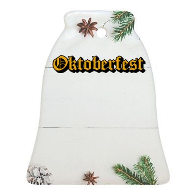 Oktoberfest German Holiday Festive Ceramic Bell Ornament