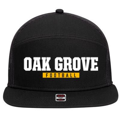 Oak Grove High School Football Hs 7 Panel Mesh Trucker Snapback Hat