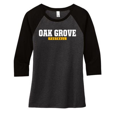 Oak Grove High School Football Hs Women's Tri-Blend 3/4-Sleeve Raglan Shirt