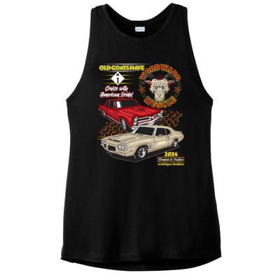 Old Goats Have Woodward Muscle 2024 Ladies PosiCharge Tri-Blend Wicking Tank