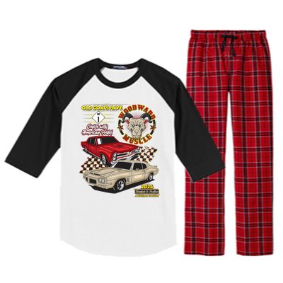 Old Goats Have Woodward Muscle 2024 Raglan Sleeve Pajama Set