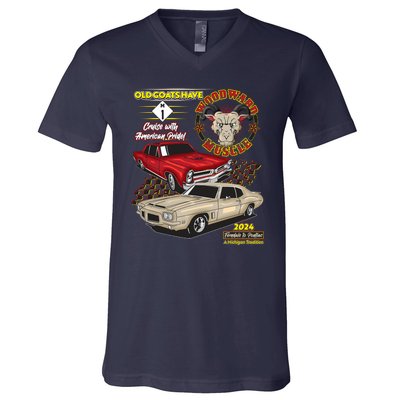 Old Goats Have Woodward Muscle 2024 V-Neck T-Shirt