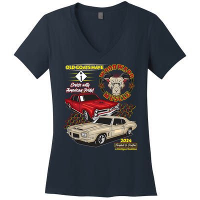 Old Goats Have Woodward Muscle 2024 Women's V-Neck T-Shirt