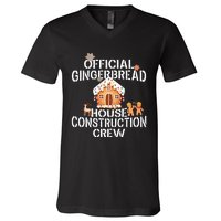 Official Gingerbread House Construction Crew Decorating V-Neck T-Shirt