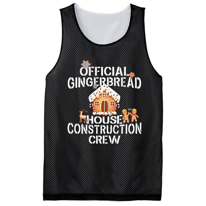 Official Gingerbread House Construction Crew Decorating Mesh Reversible Basketball Jersey Tank