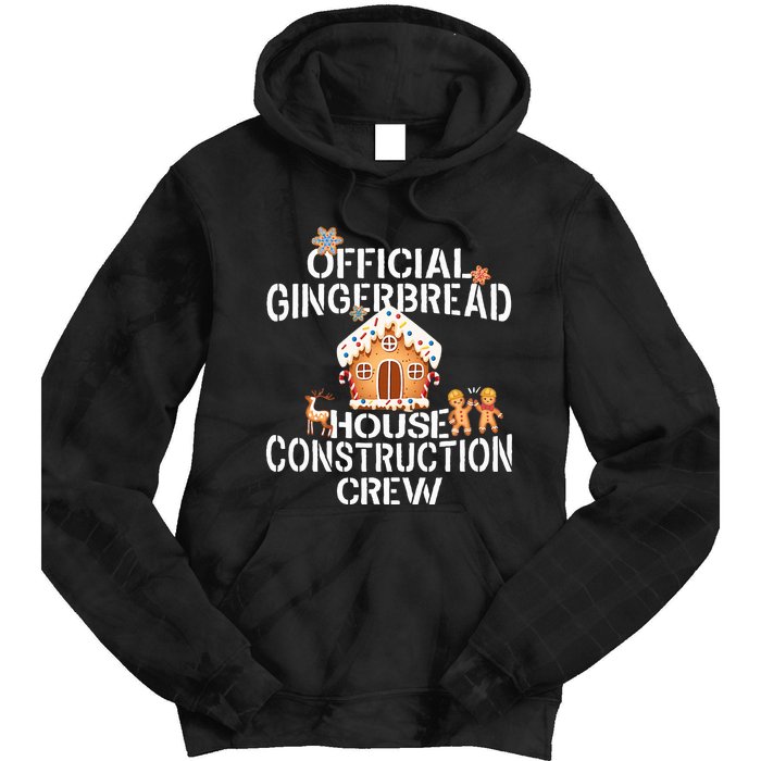 Official Gingerbread House Construction Crew Decorating Tie Dye Hoodie