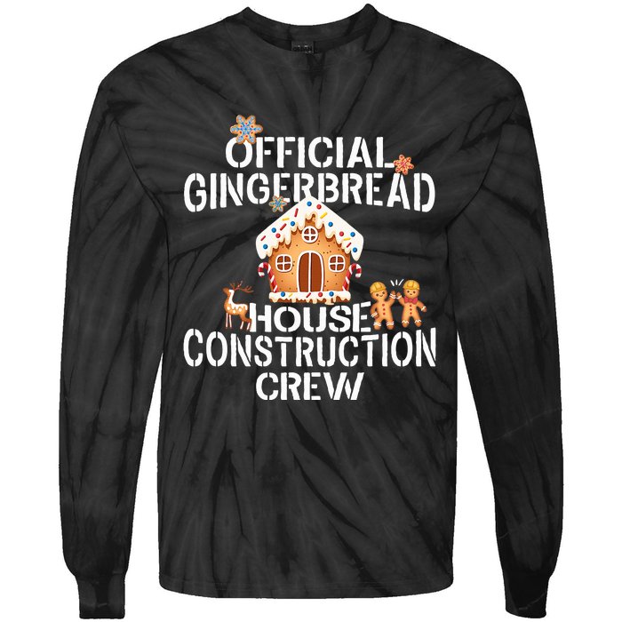 Official Gingerbread House Construction Crew Decorating Tie-Dye Long Sleeve Shirt