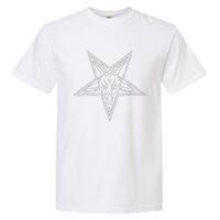 Occult Goat Head Baphomet Pentagram Garment-Dyed Heavyweight T-Shirt