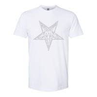 Occult Goat Head Baphomet Pentagram Softstyle CVC T-Shirt