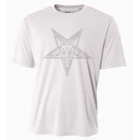 Occult Goat Head Baphomet Pentagram Cooling Performance Crew T-Shirt