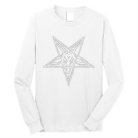 Occult Goat Head Baphomet Pentagram Long Sleeve Shirt