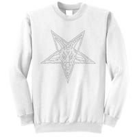 Occult Goat Head Baphomet Pentagram Sweatshirt