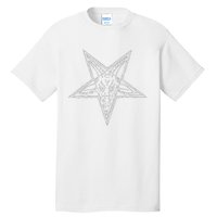 Occult Goat Head Baphomet Pentagram Tall T-Shirt