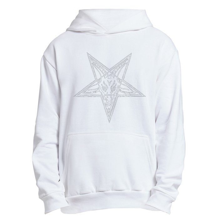 Occult Goat Head Baphomet Pentagram Urban Pullover Hoodie