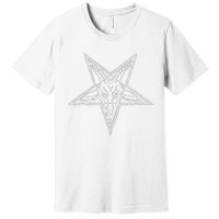 Occult Goat Head Baphomet Pentagram Premium T-Shirt