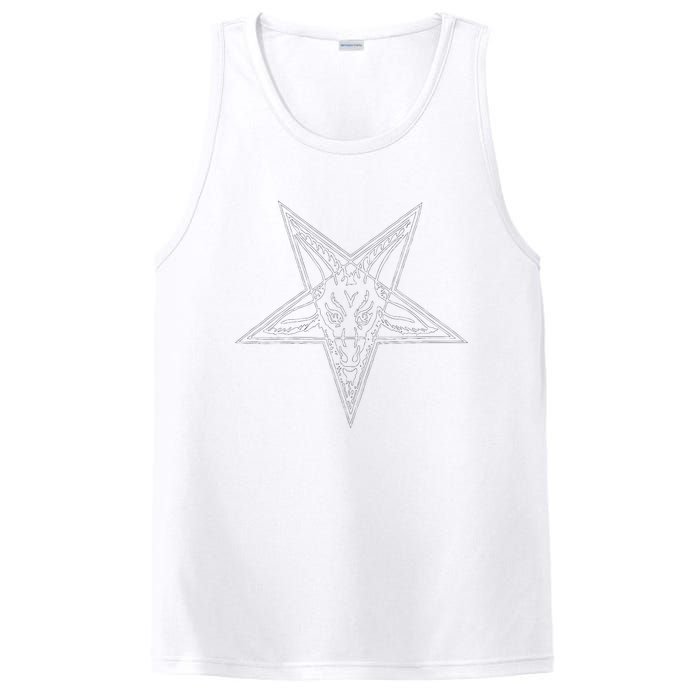 Occult Goat Head Baphomet Pentagram PosiCharge Competitor Tank