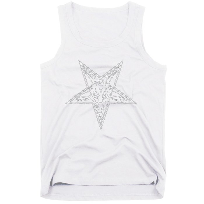 Occult Goat Head Baphomet Pentagram Tank Top